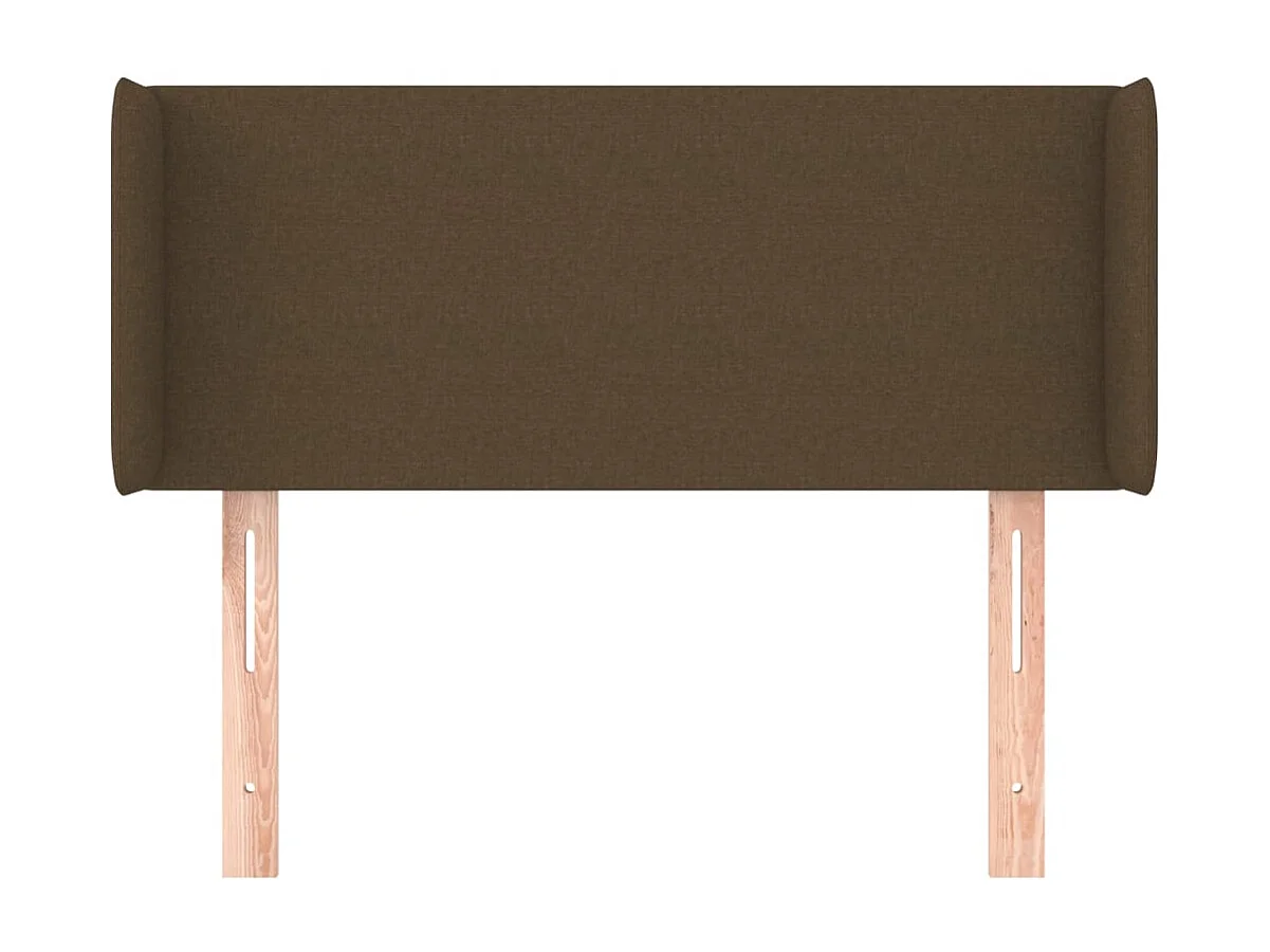 Tête de lit avec oreilles Marron Foncé 83x16x78/88 cm Tissu FR673439