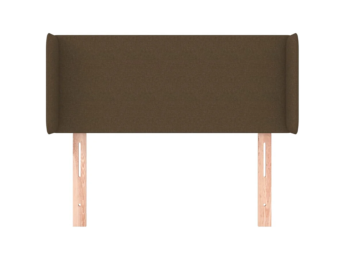 Tête de lit avec oreilles Marron Foncé 83x16x78/88 cm Tissu FR673439