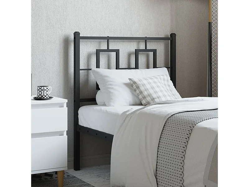 Testiera | Testata del letto in Metallo Nero 75 cm