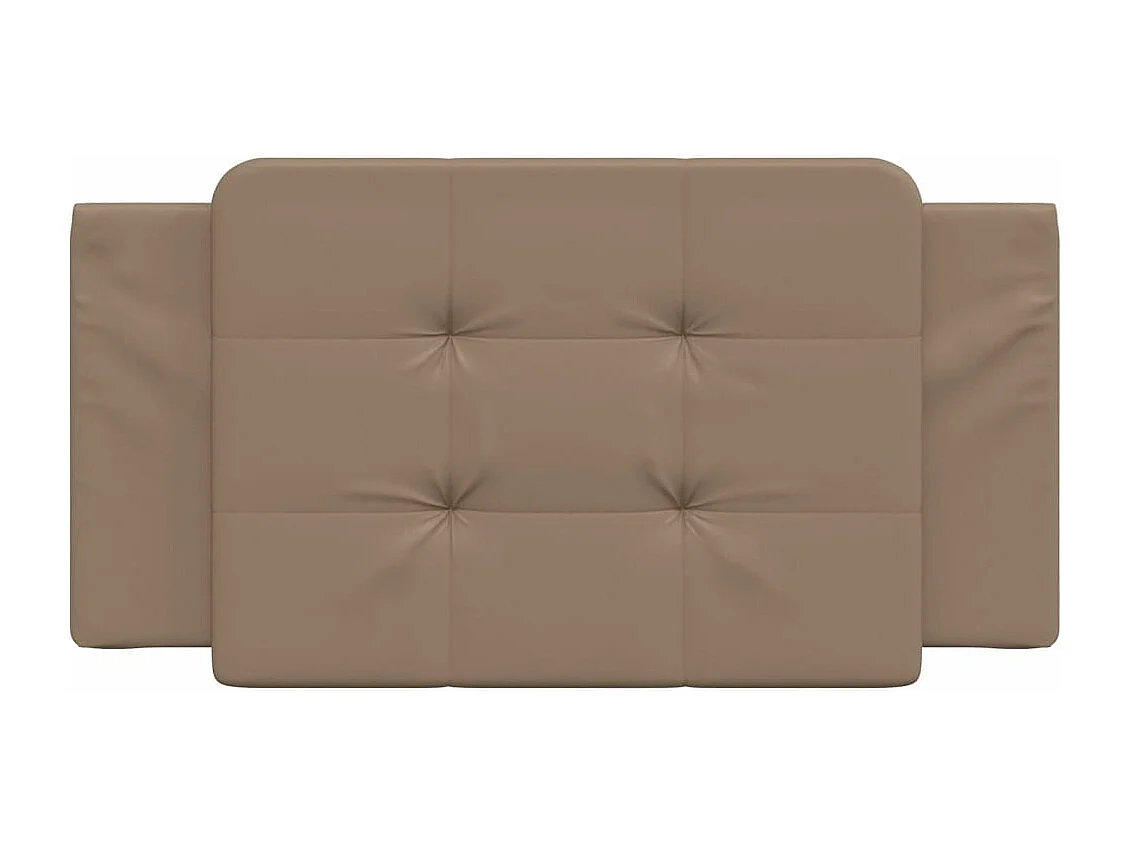 Cabecero de cama acolchado cuero sintético capuchino 100 cm ES786698