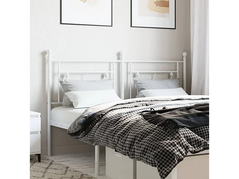 Hoofdbord 160 cm metaal wit BE261194