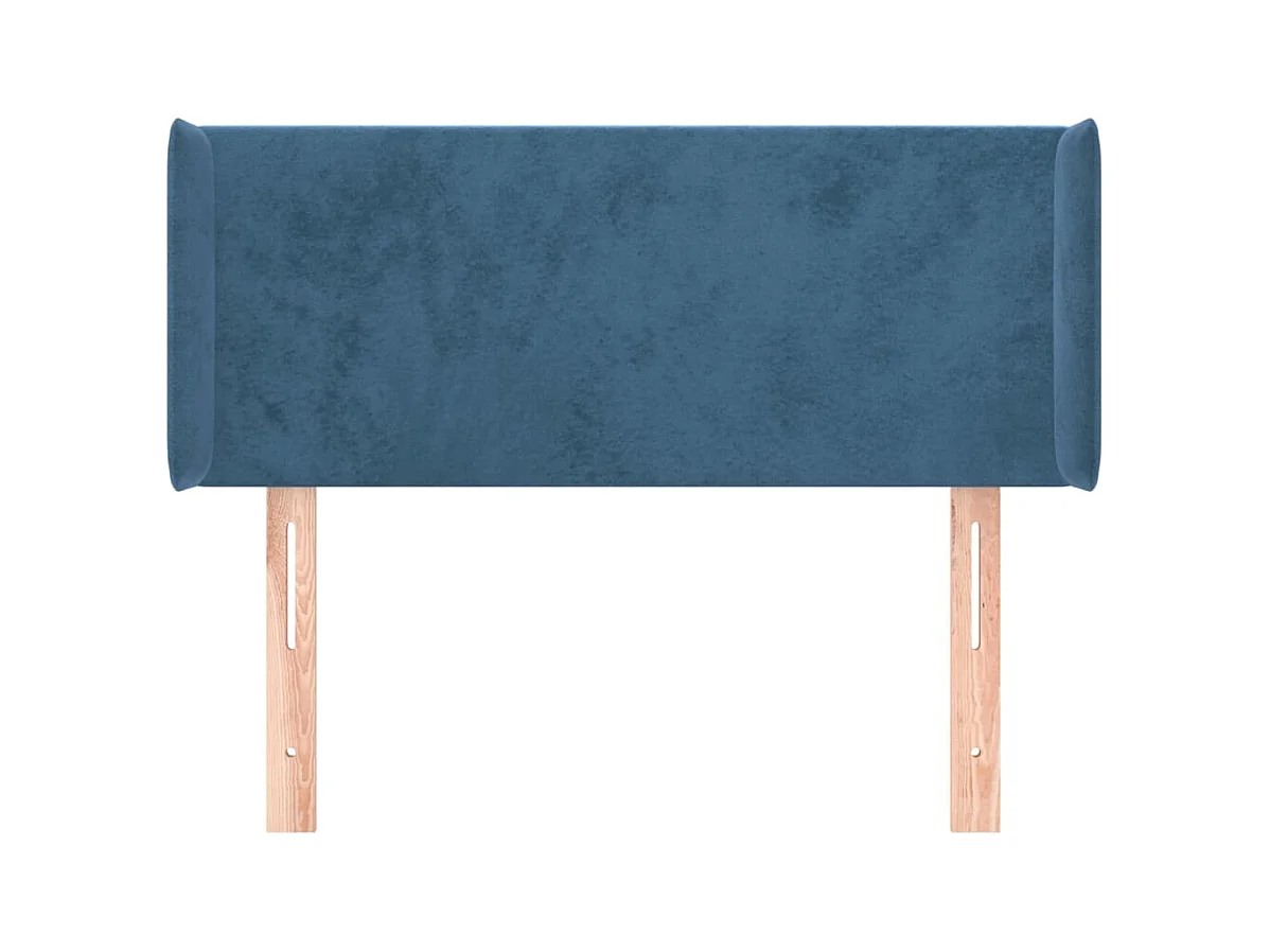 Tête de lit avec oreilles Bleu foncé 103x16x78/88 cm Velours FR594611