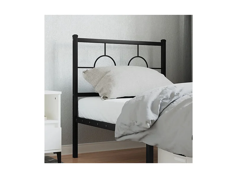 Tête de lit métal noir 75 cm FR703553
