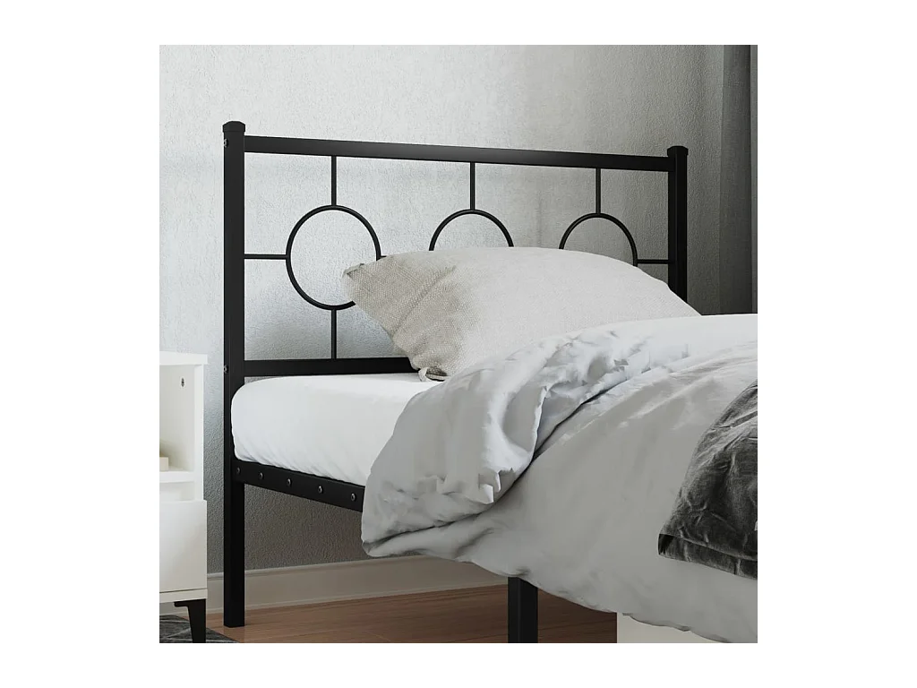 Tête de lit métal noir 100 cm FR790521
