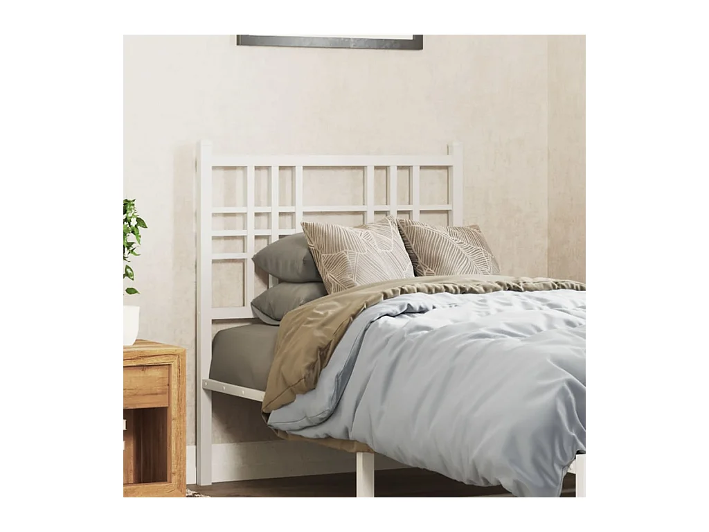 Tête de lit métal blanc 75 cm FR414066