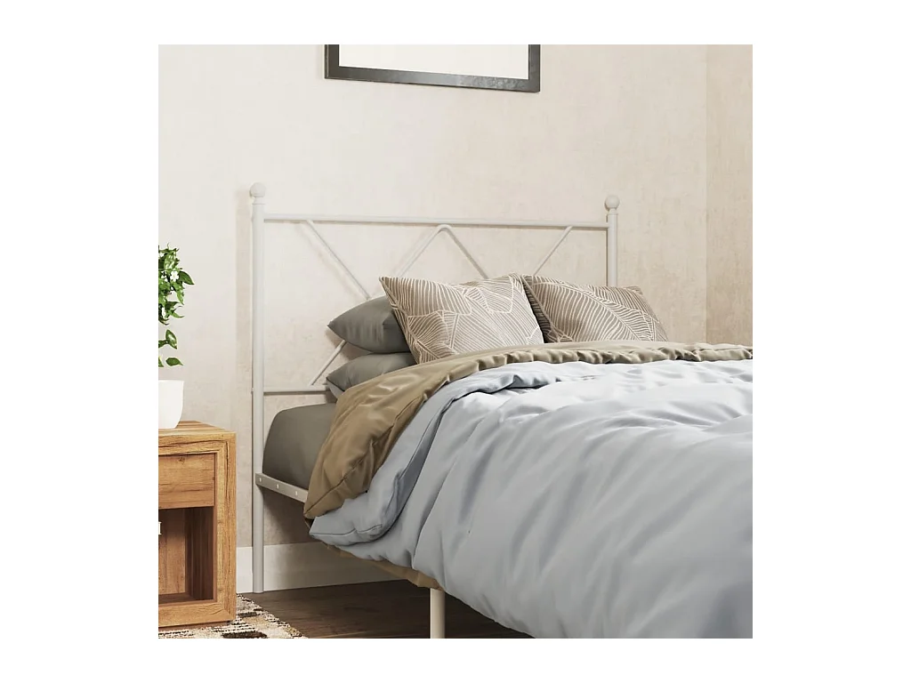 Testiera | Testata del letto in Metallo Bianco 90 cm