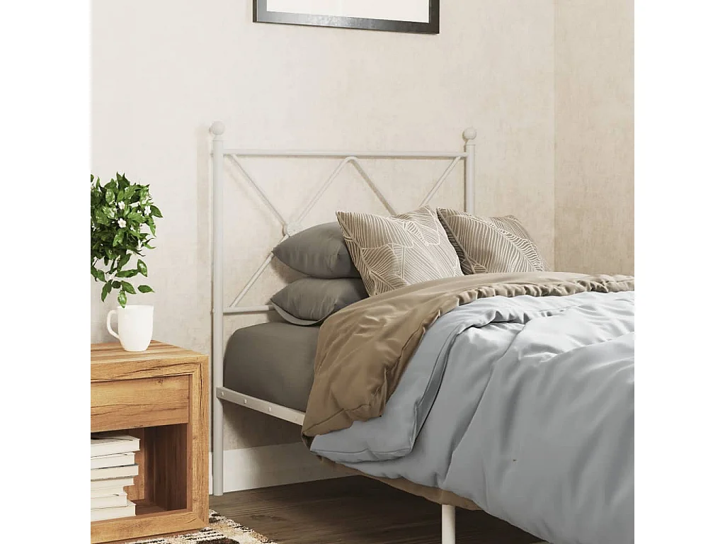 Tête de lit métal blanc 75 cm FR656728