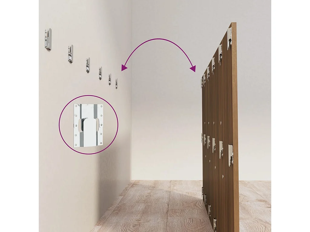 Tête de lit Chêne marron 200x1,5x80 cm Bois d'ingénierie FR126998