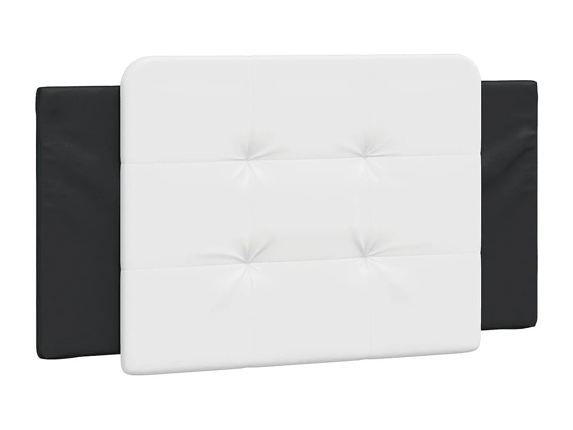 Coussin de tête de lit noir et blanc 100 cm similicuir FR127533