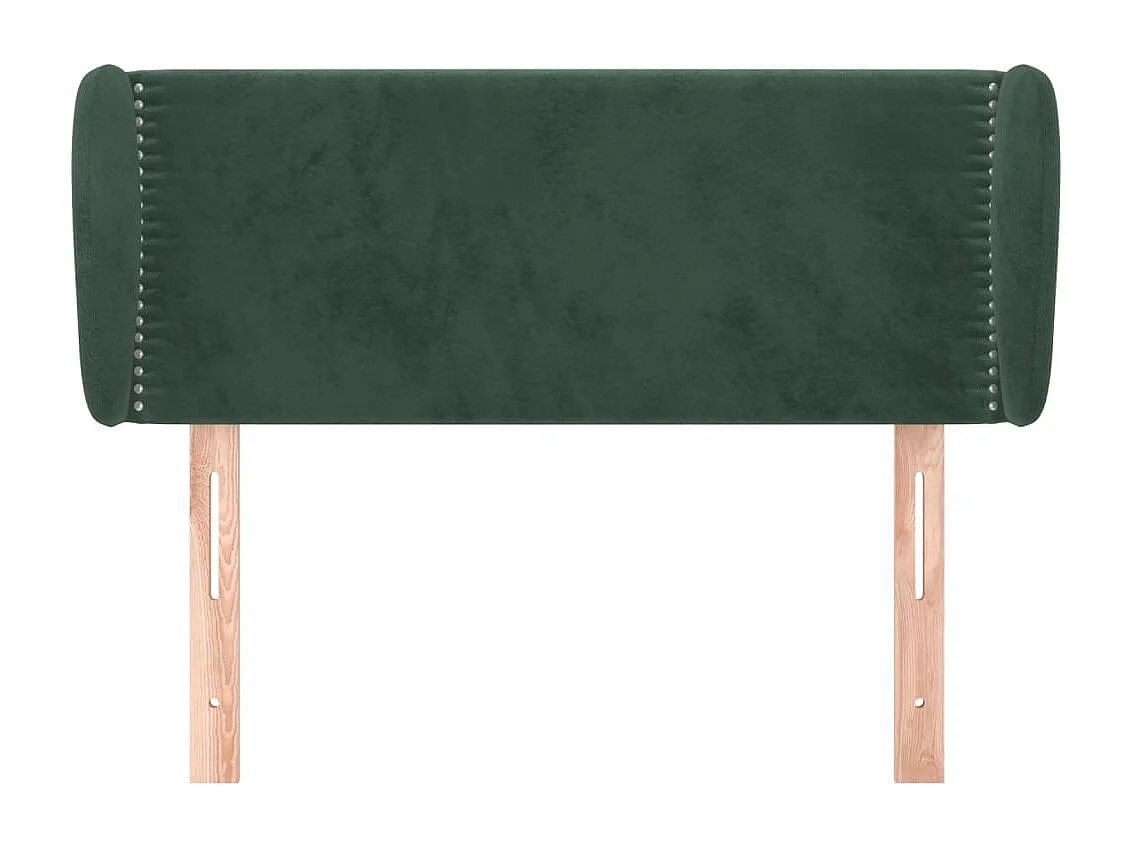 Testiera | Testata del letto ad Orecchio Verde Scuro 93x23x78/88 cm in Velluto
