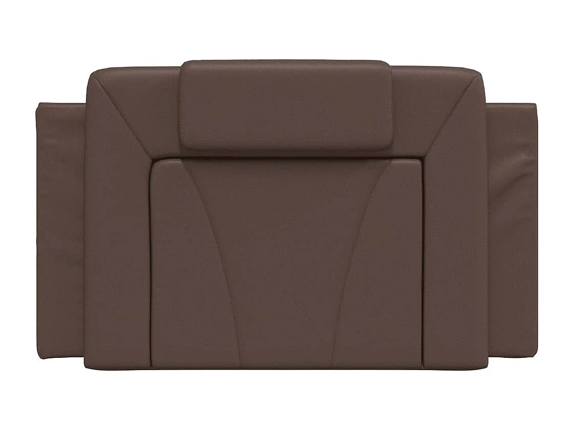 Coussin de tête de lit marron 90 cm similicuir FR691527