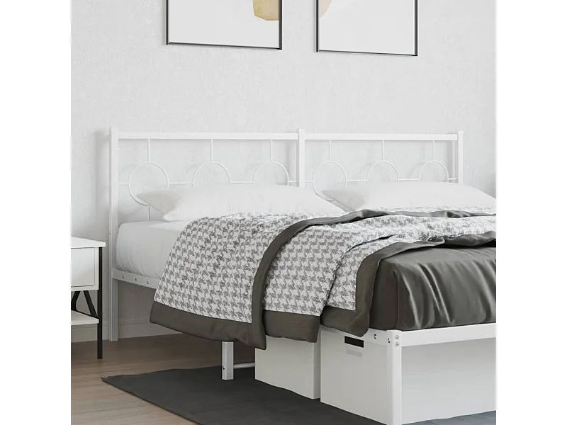 Hoofdbord 180 cm metaal wit BE245319