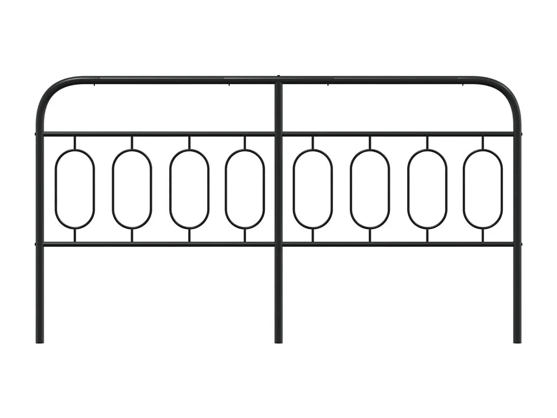 Cabeceira de cama 183 cm metal preto PT814589
