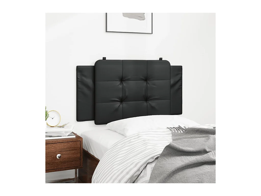 Testata del letto | Cuscino Testiera Nero 100 cm in Similpelle