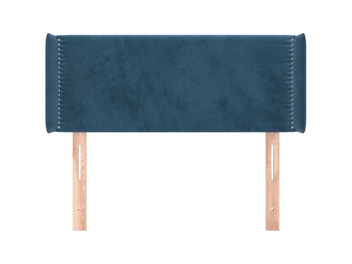 Tête de lit avec oreilles Bleu foncé 103x16x78/88 cm Velours FR733707