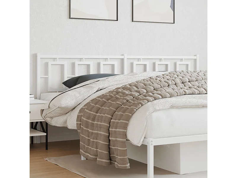 Cabeceira de cama 200 cm metal branco PT177417