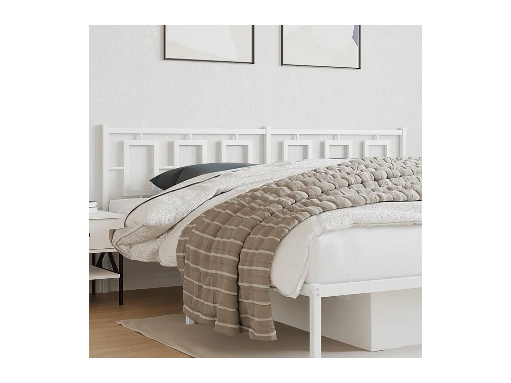 Tête de lit métal blanc 200 cm FR178398