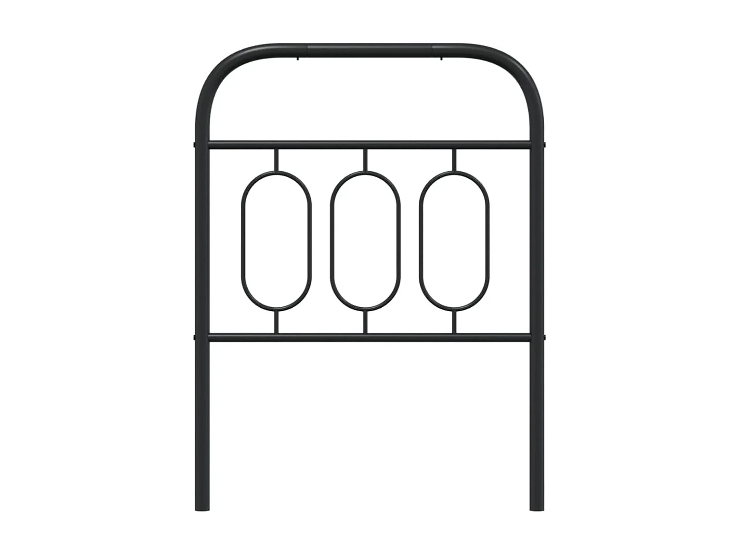 Tête de lit métal noir 75 cm FR637406