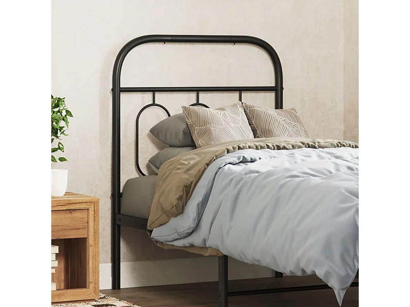 Tête de lit métal noir 75 cm FR637406