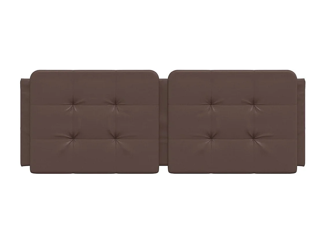 Hoofdbordkussen 120 cm kunstleer bruin BE771927