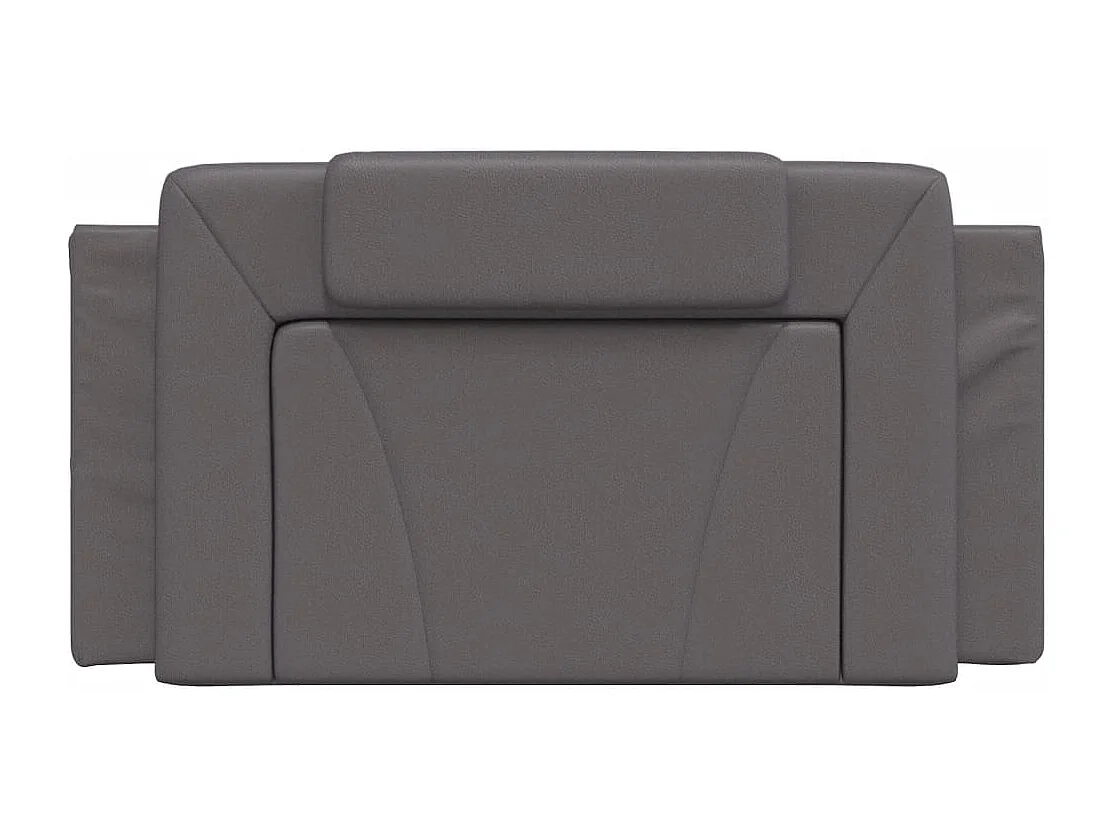 Coussin de tête de lit gris 100 cm similicuir FR865462