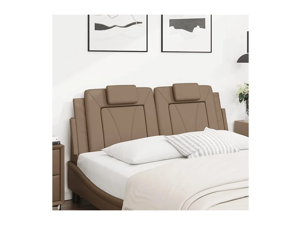 Testata del letto | Cuscino Testiera Cappuccino 120 cm in Similpelle