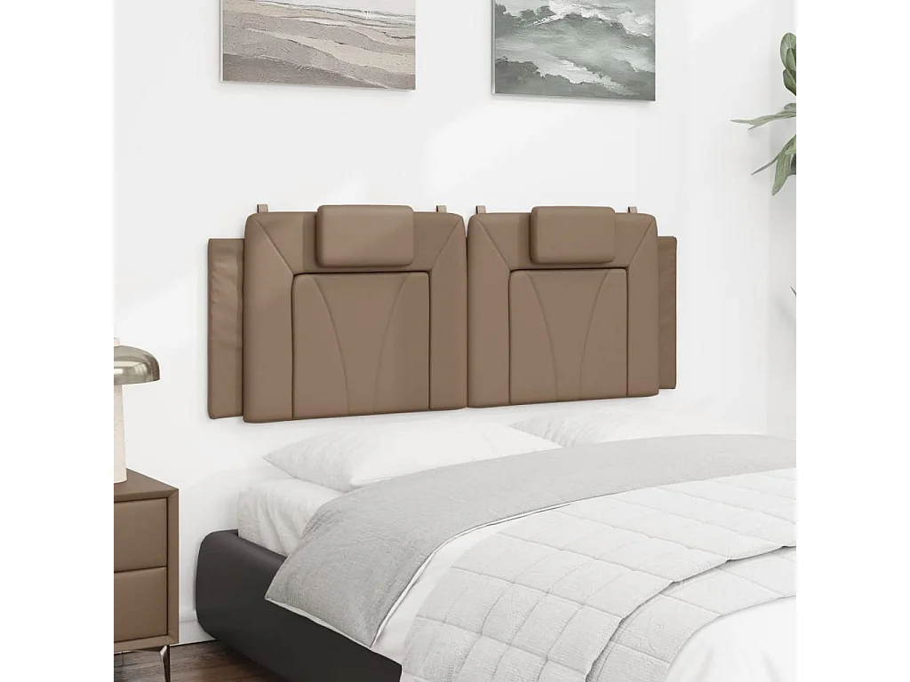 Testata del letto | Cuscino Testiera Cappuccino 120 cm in Similpelle