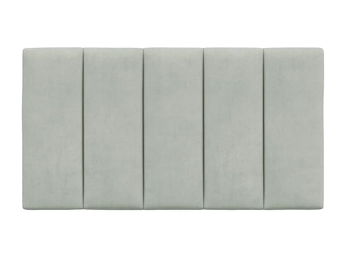 Coussin de tête de lit gris clair 90 cm velours FR395077