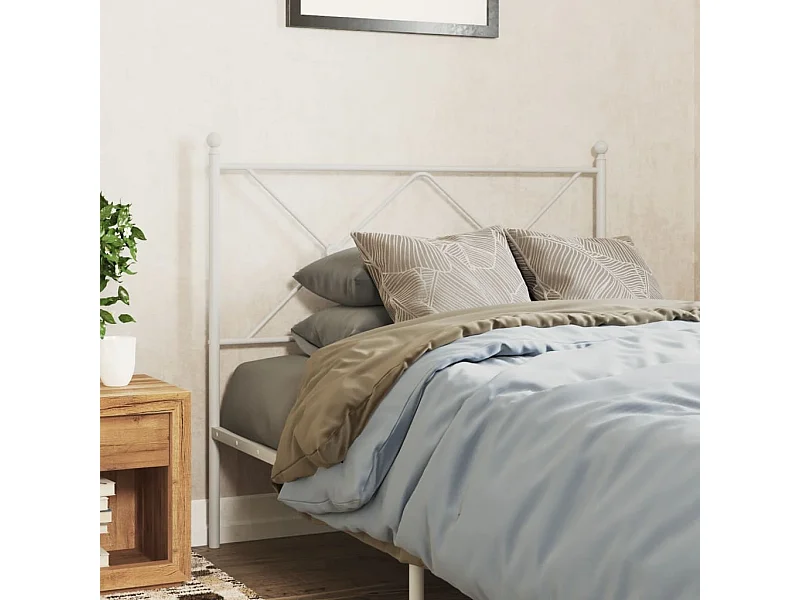 Tête de lit métal blanc 100 cm FR512529