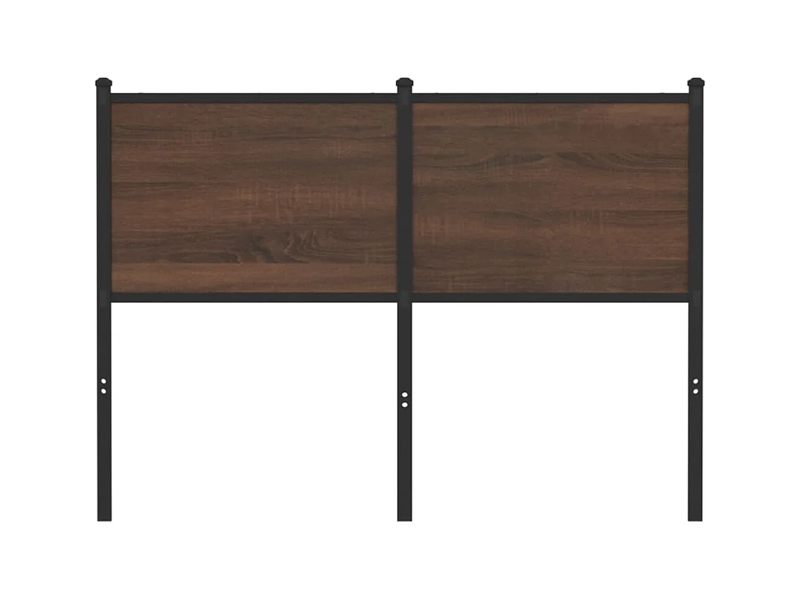 Tête de lit chêne marron 120 cm bois d'ingénierie et acier FR358849