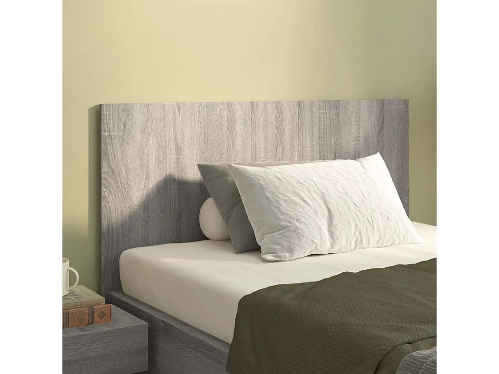 Cabecero de cama madera contrachapada gris Sonoma 120x1,5x80 cm ES902355