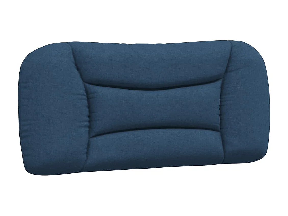 Coussin de tête de lit bleu 90 cm tissu FR822335
