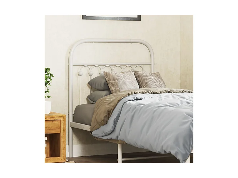 Cabecero de metal blanco 75 cm ES725332