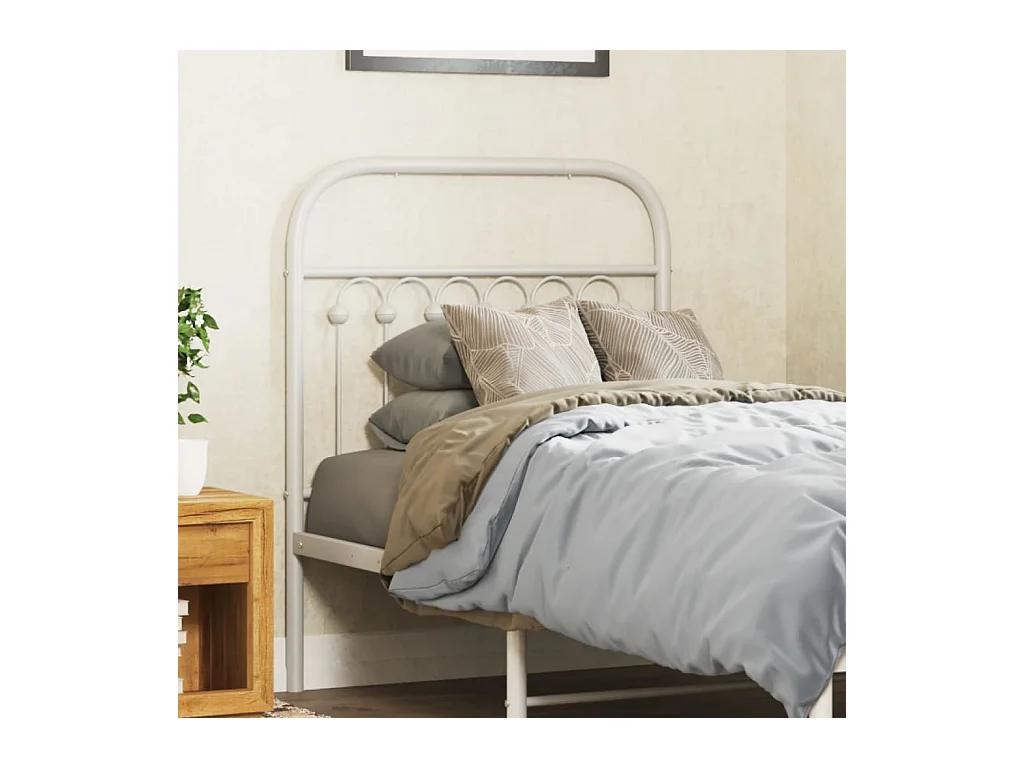 Tête de lit métal blanc 75 cm FR635606