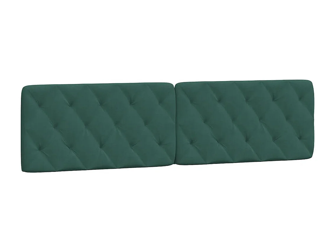 Coussin de tête de lit vert foncé 200 cm velours FR768867
