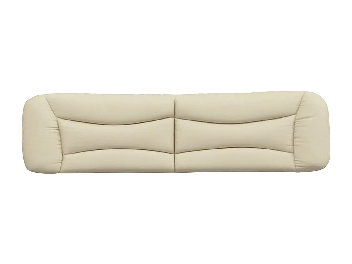 Coussin de tête de lit crème 200 cm tissu FR788020