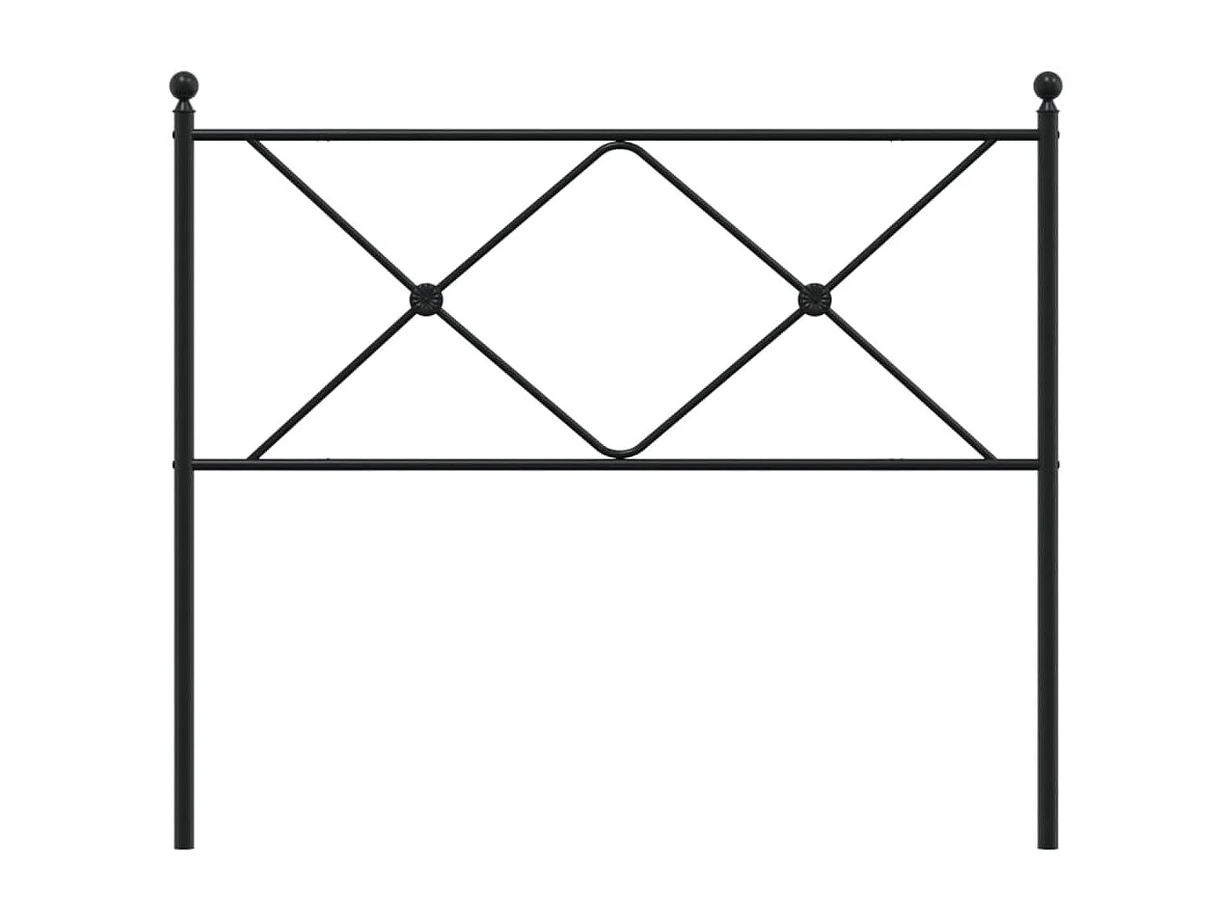 Tête de lit métal noir 107 cm FR926078