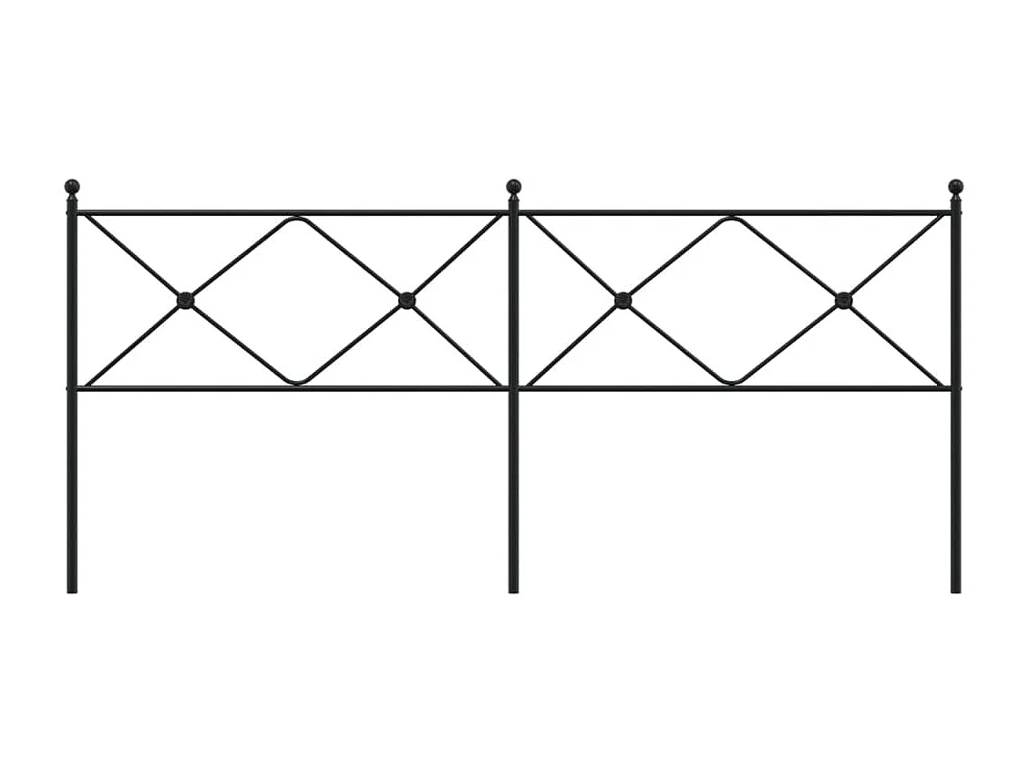Tête de lit métal noir 200 cm FR273874