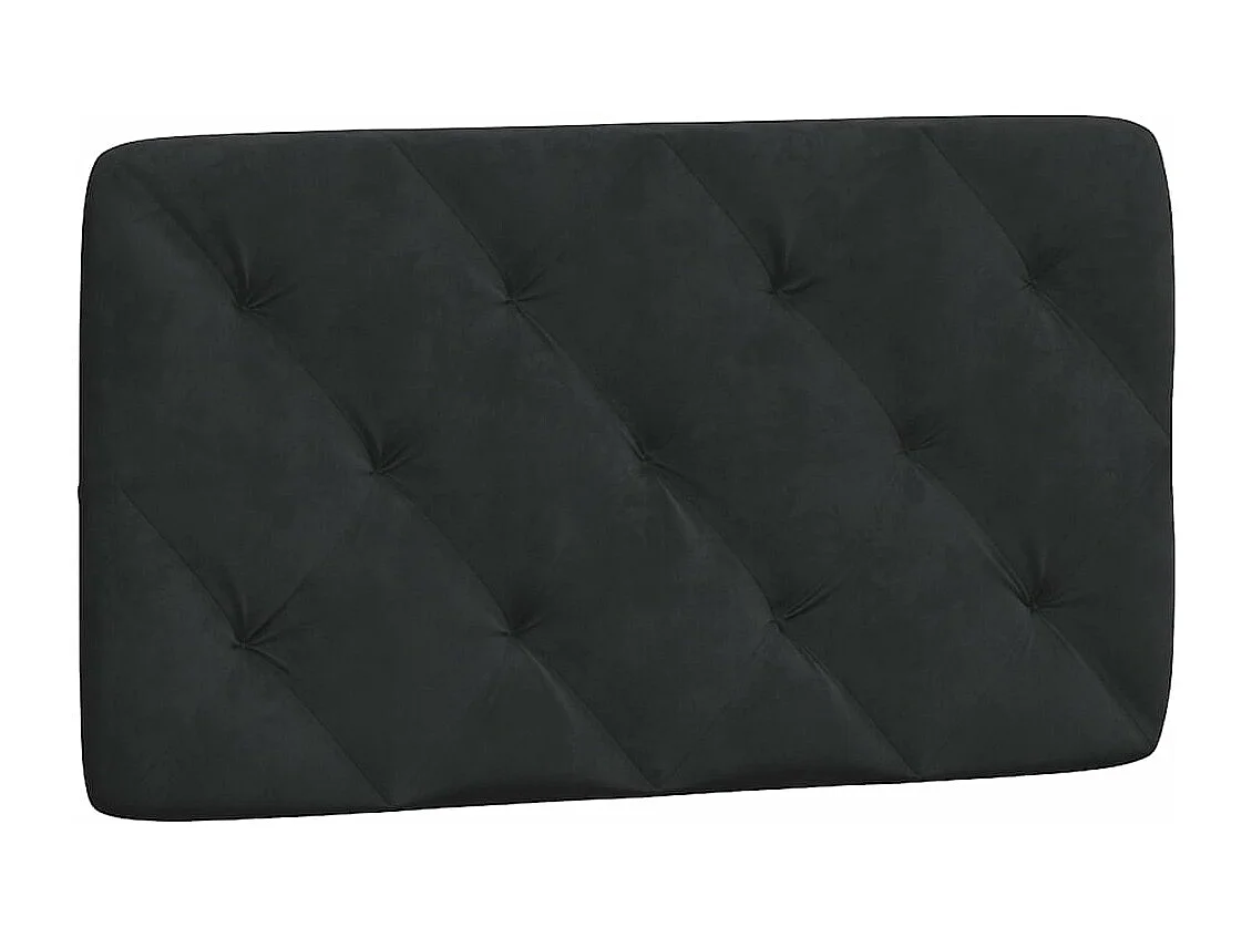 Testata del letto | Cuscino Testiera Nero 90 cm in Velluto