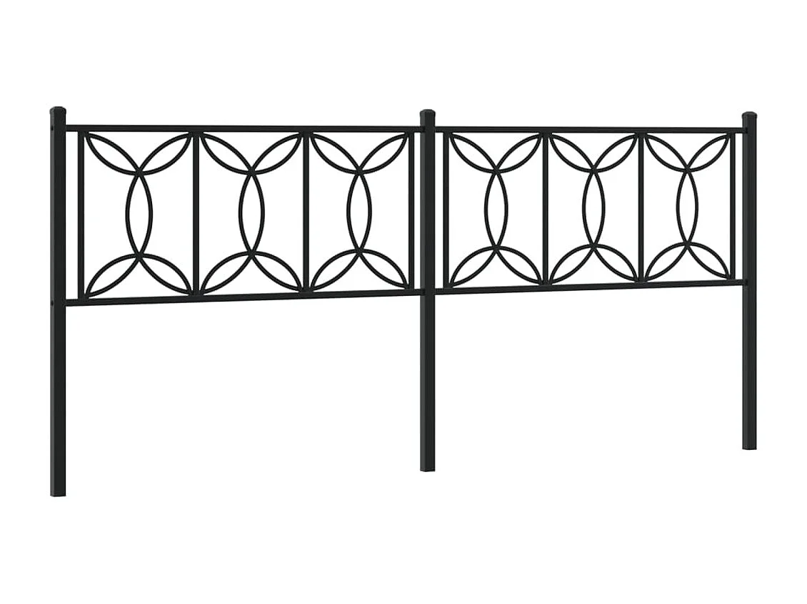 Tête de lit métal noir 200 cm FR203260