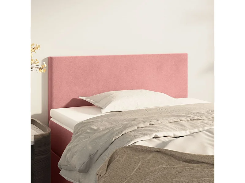 Cabeceira de cama veludo 100x5x78/88 cm rosa PT710849