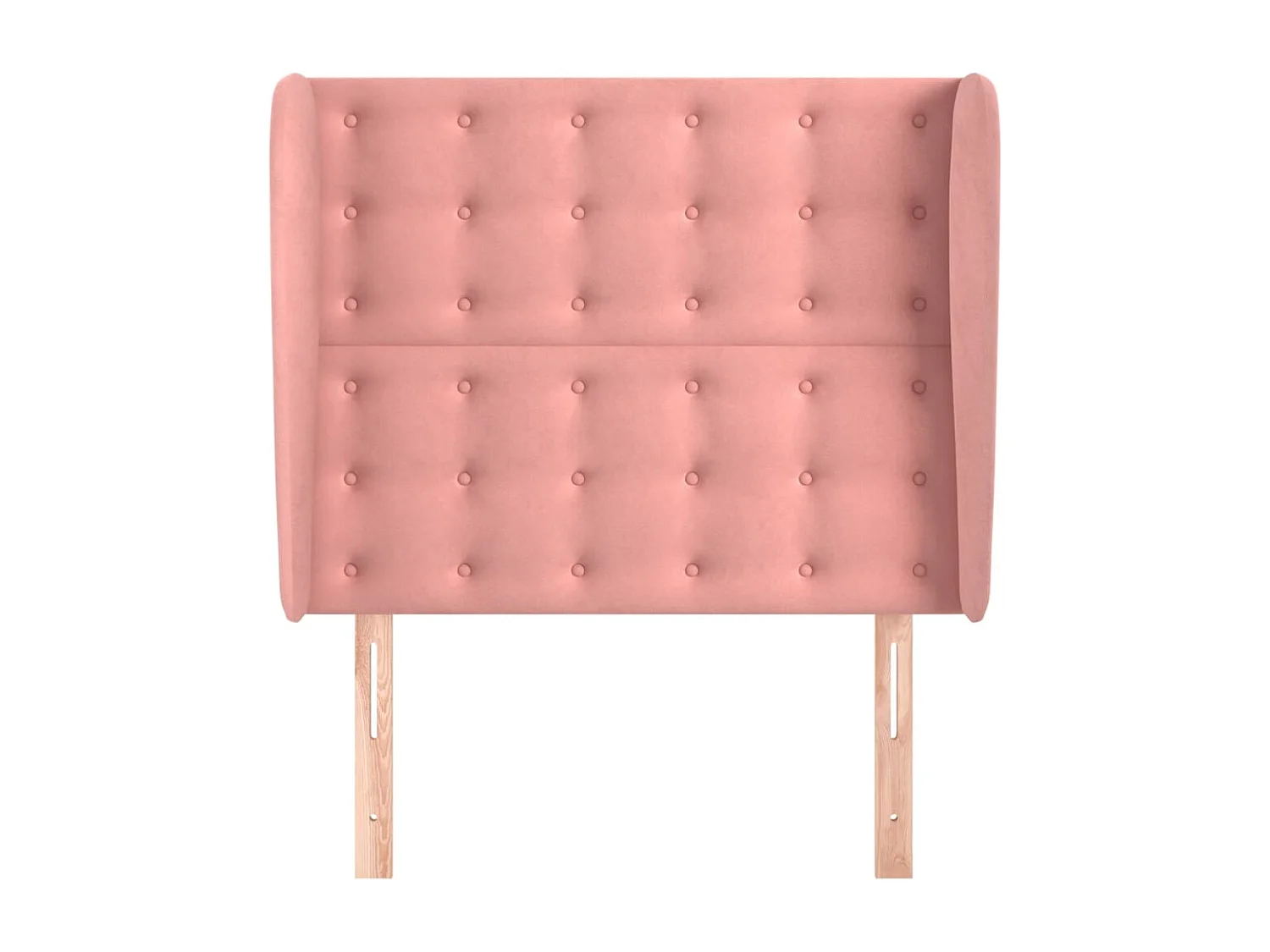 Testiera | Testata del letto ad Orecchio Rosa 93x23x118/128 cm in Velluto