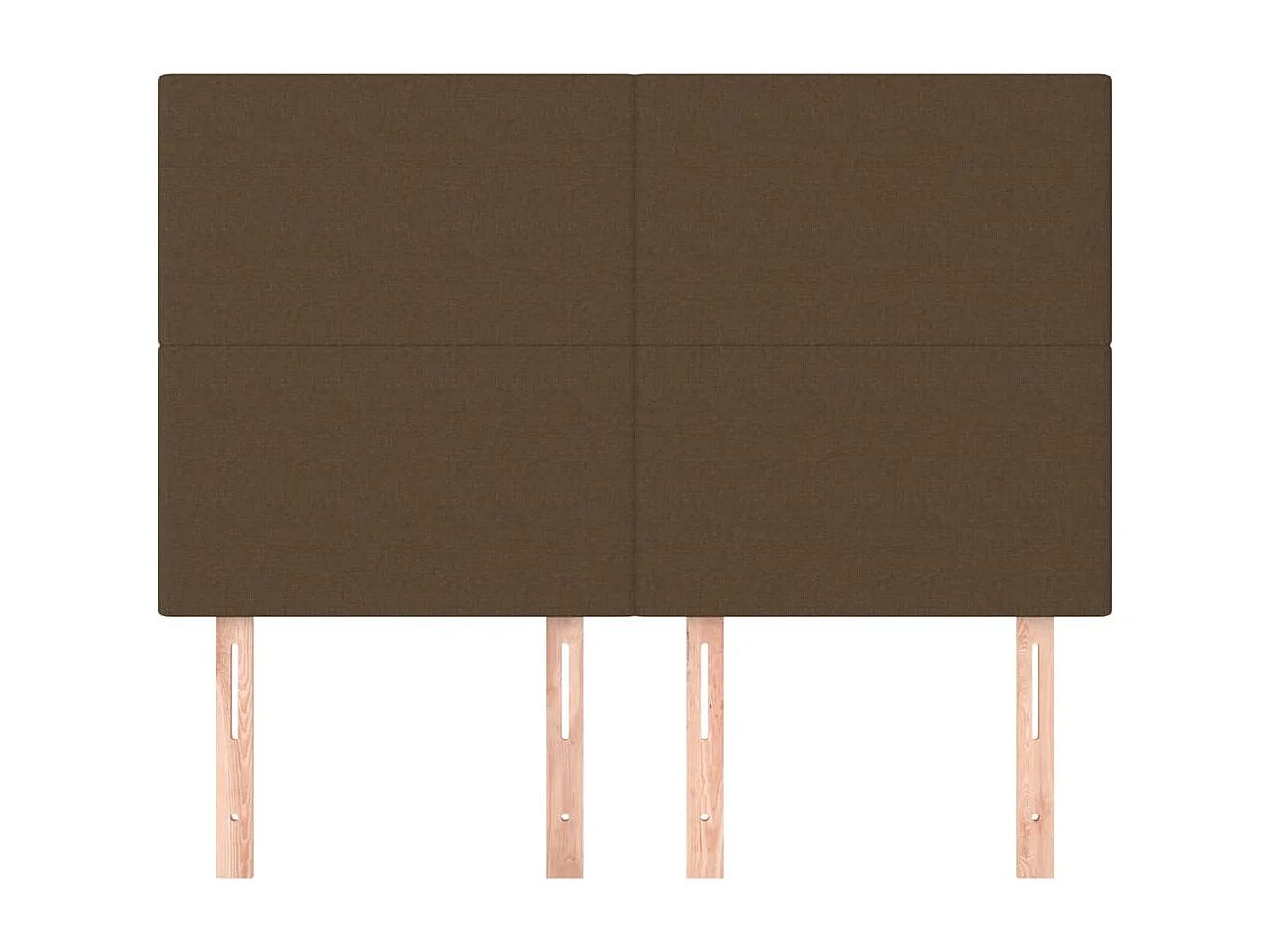 Cabeceira de cama 4 pcs tecido 72x5x78/88 cm castanho-escuro PT607259