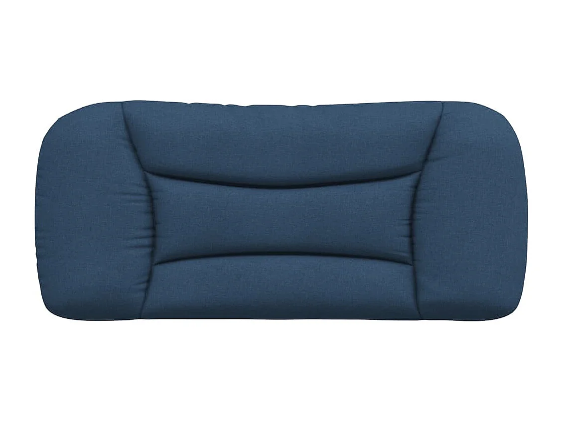 Coussin de tête de lit bleu 80 cm tissu FR336154