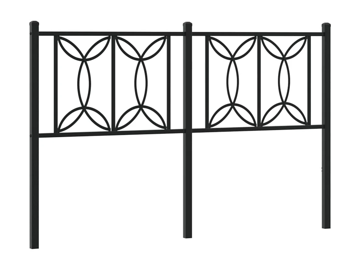 Tête de lit métal noir 140 cm FR843741
