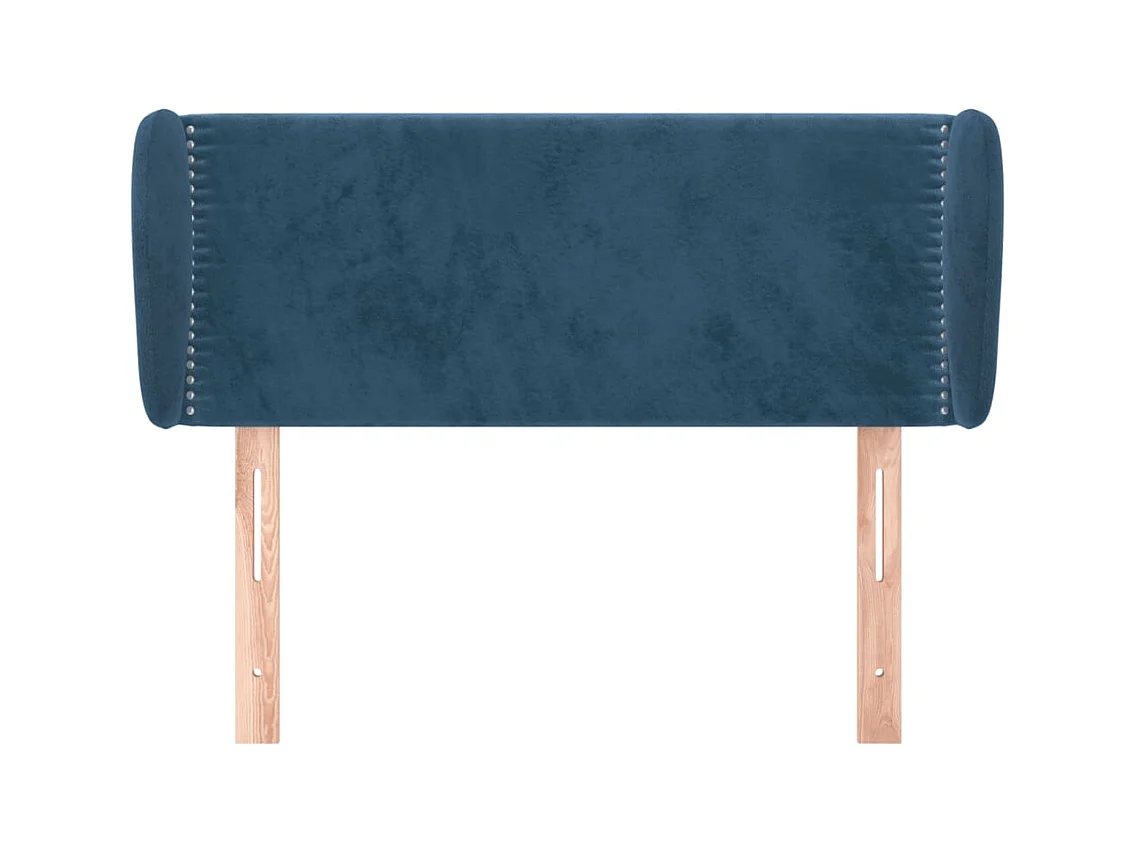 Testiera | Testata del letto ad Orecchio Blu Scuro 93x23x78/88 cm in Velluto