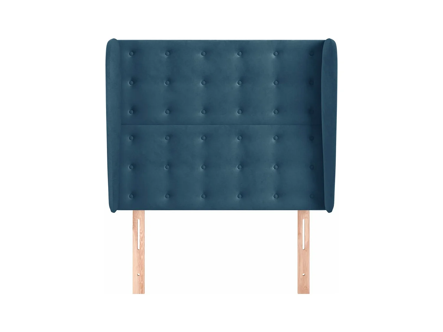 Hoofdbord met randen 93x23x118/128 cm fluweel donkerblauw BE604478