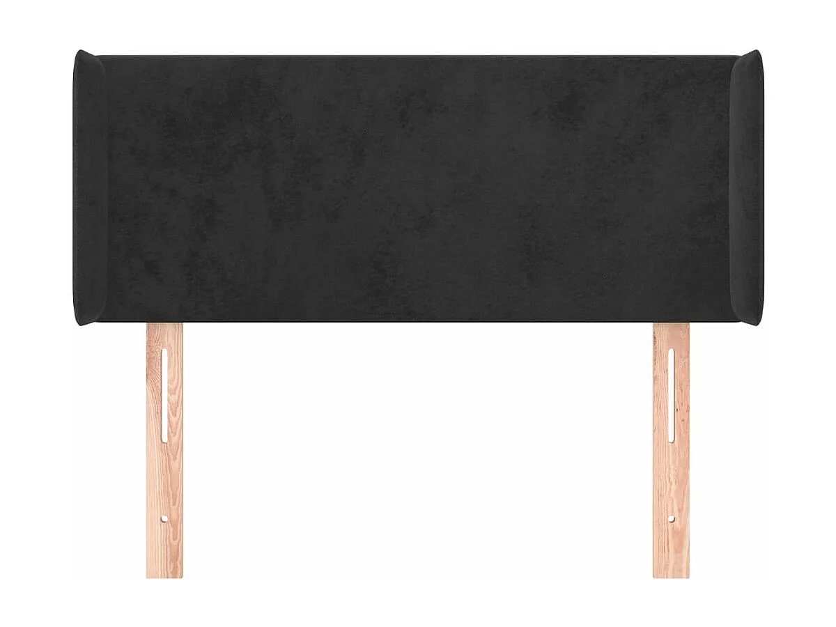 Tête de lit avec oreilles Noir 83x16x78/88 cm Velours FR450338