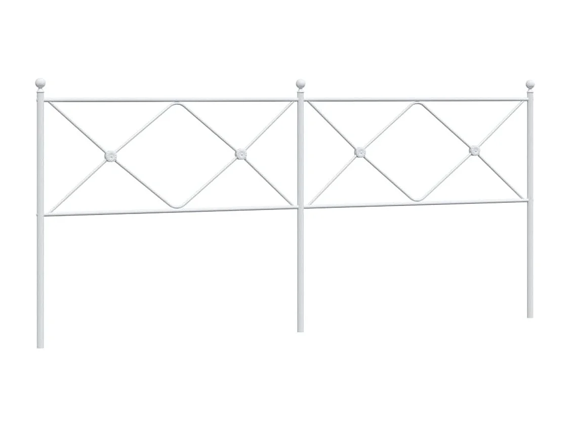 Cabecero de metal blanco 200 cm ES515660