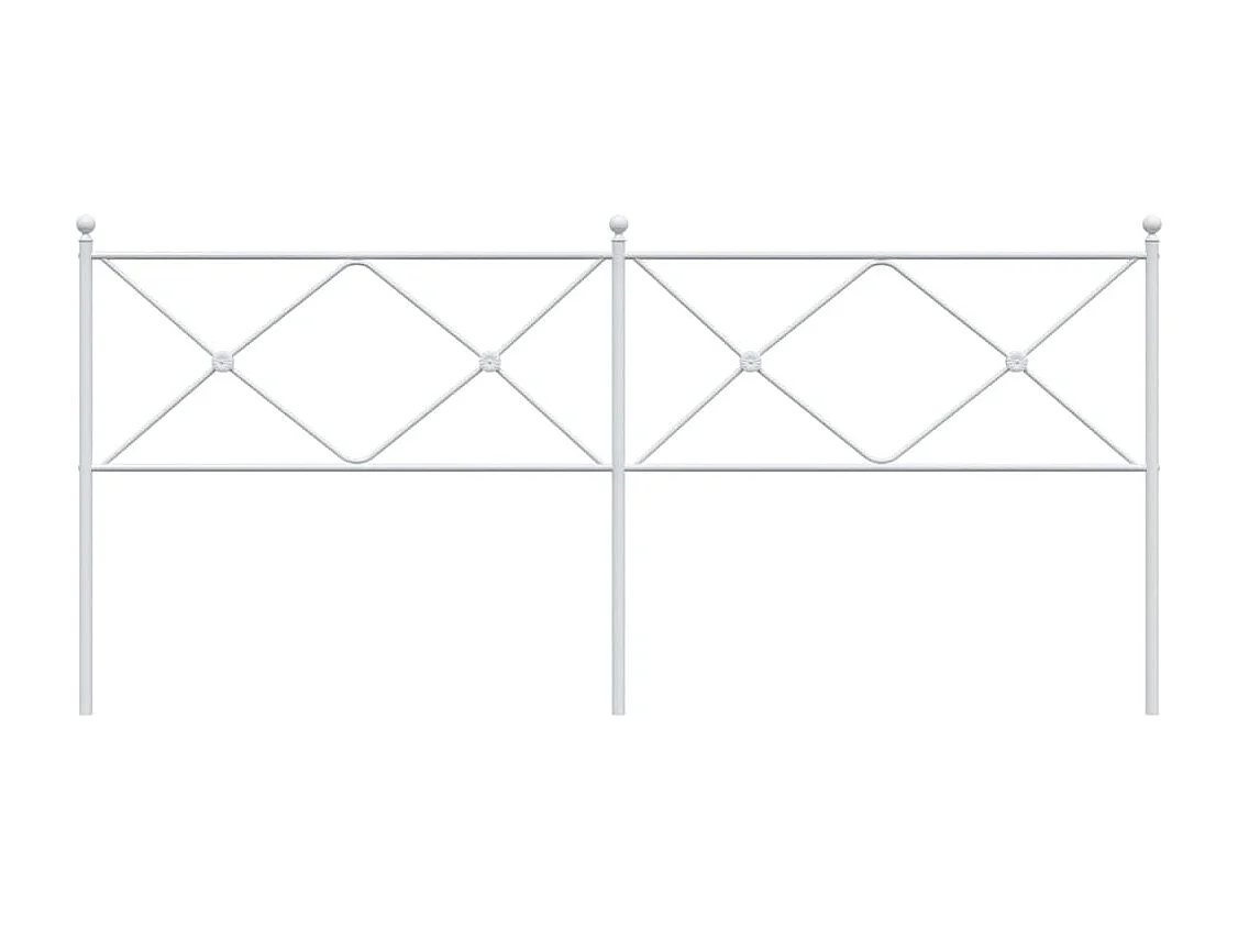Cabecero de metal blanco 200 cm ES515660
